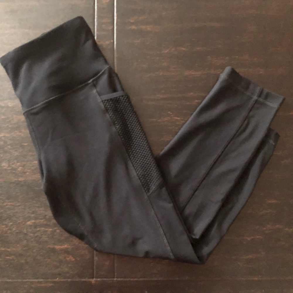 90 Degrees Mesh Side Panel Black Leggings
